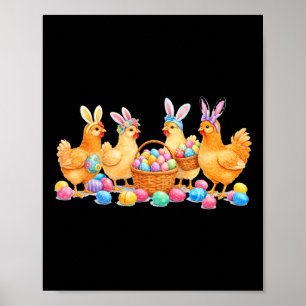 Poster Lapin de Pâques Amoureux de Poule Mère de Poule