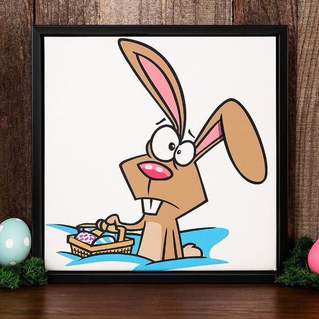 Poster Lapin De Pâques Avec Panier (Créateur téléchargé)