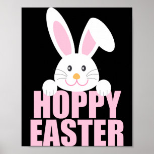 Poster Lapin de Pâques drôle T Shirt Fille Rose