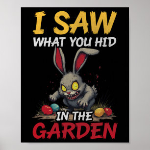 Poster Lapin de Pâques effrayant Lapin effrayant Horreur 