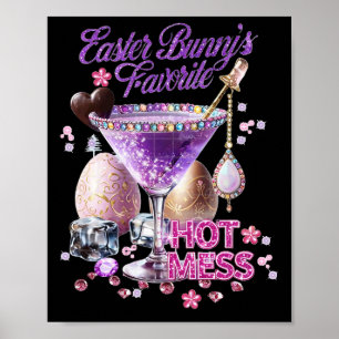 Poster Lapin de Pâques heureux favori fou adorable martin