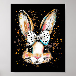 Poster Lapin de Pâques Joyeux Chasse de Printemps Œufs La