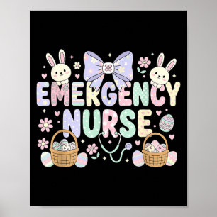 Poster Lapin du service des urgences Er Infirmière de Pâq