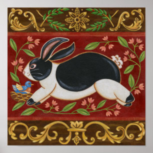 Poster Lapin folklorique