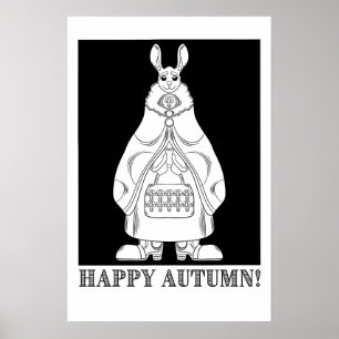 Poster Lapin heureux