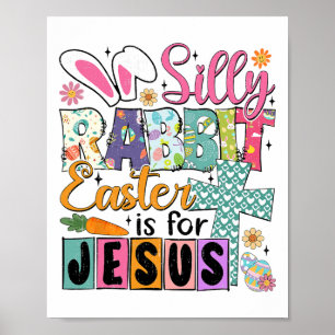 Poster Lapin idiot Pâques Mignon lapin Foi chrétienne Heu