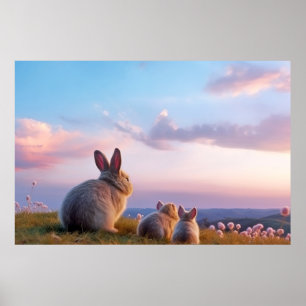 Poster Lapin Lapin Animal Nature Majestic Wild