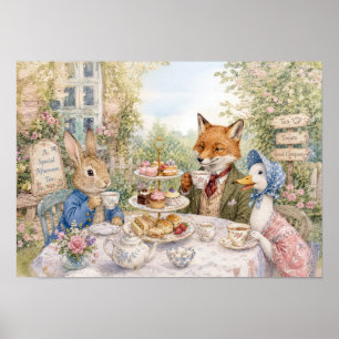 Poster Lapin Renard & Canard Classiques