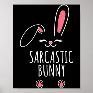 Poster Lapin sarcastique Funny Matching Easter Bunny Egg