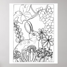 Lapin tacheté de 16 po x 20 po avec coloration du