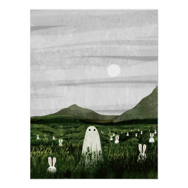 Poster Lapins blancs (Devant)