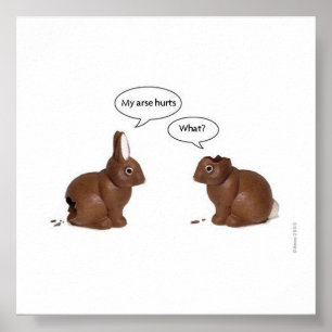 Poster lapins drôles