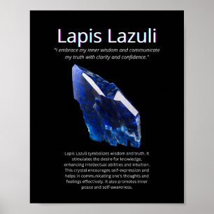 Poster Lapis Lazuli Crystal Stone Signifie
