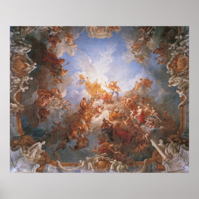 Poster L'Apothéose d'Hercule - Lemoyne - Versailles (Devant)