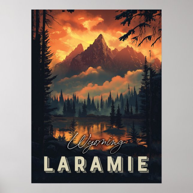 Poster Laramie Wyoming Vintage (Devant)