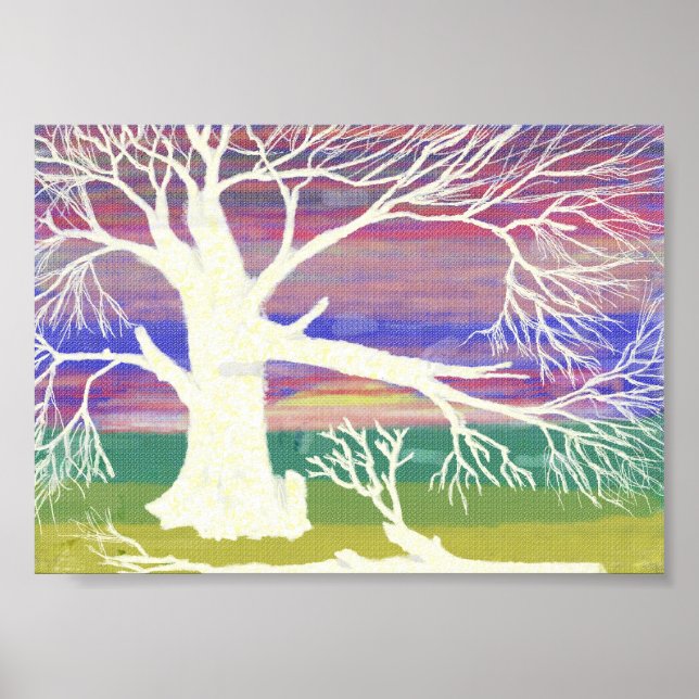 Poster l'arbre blanc (Devant)