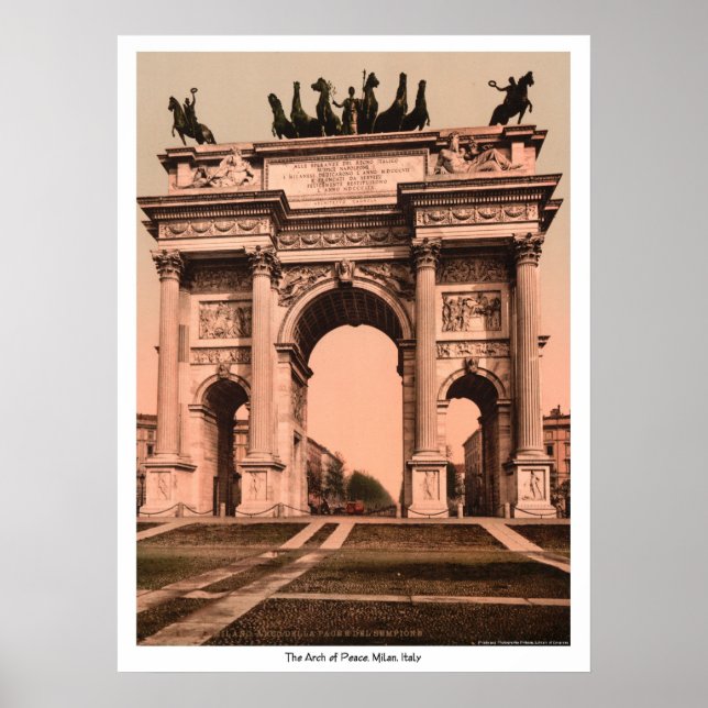 Poster L'Arc de la Paix, Milan, Italie (Devant)