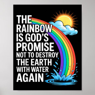 Poster L'arc-en-ciel est la promesse de Dieu chrétien rel