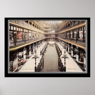 Poster L'arcade à Cleveland vers 1900
