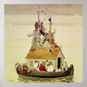 Poster « L'arche de Noé » par W Heath Robinson