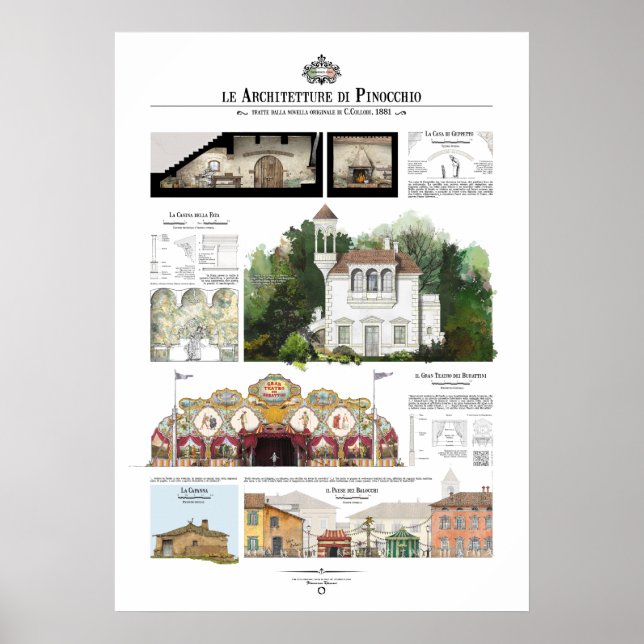 Poster L'architecture de Pinocchio (Devant)