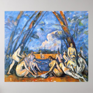 Poster Large Bathers 2 by Paul Cezanne