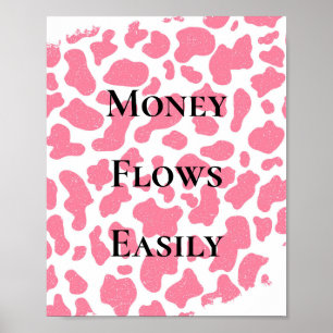 Poster L'argent Coule Facilement Affirmation de Manifesta