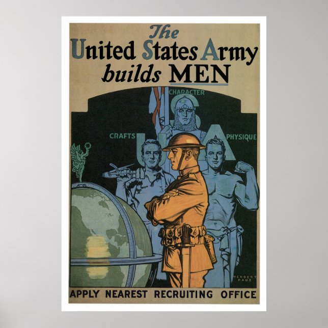Poster L'armée construit des hommes (Devant)