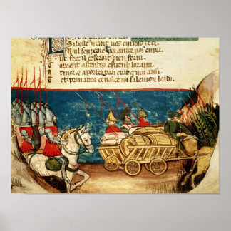 Poster L'armée de Charlemagne et les transports