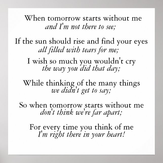 Poster larmes (Devant)