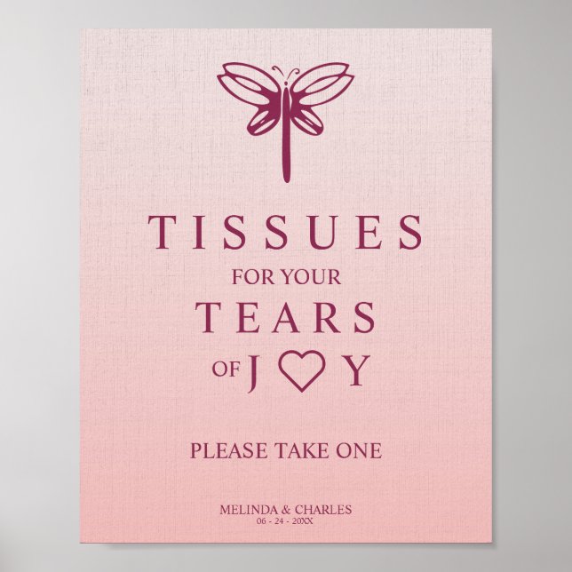 Poster Larmes de joie pour Mariage avec la libellule de B (Devant)