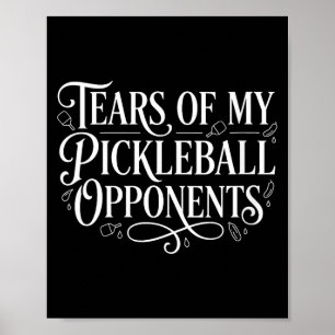 Poster Larmes de joueuse de pickle ball drôle féminine