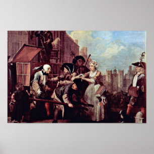 Poster L'arrestation pour le vol "par Hogarth William