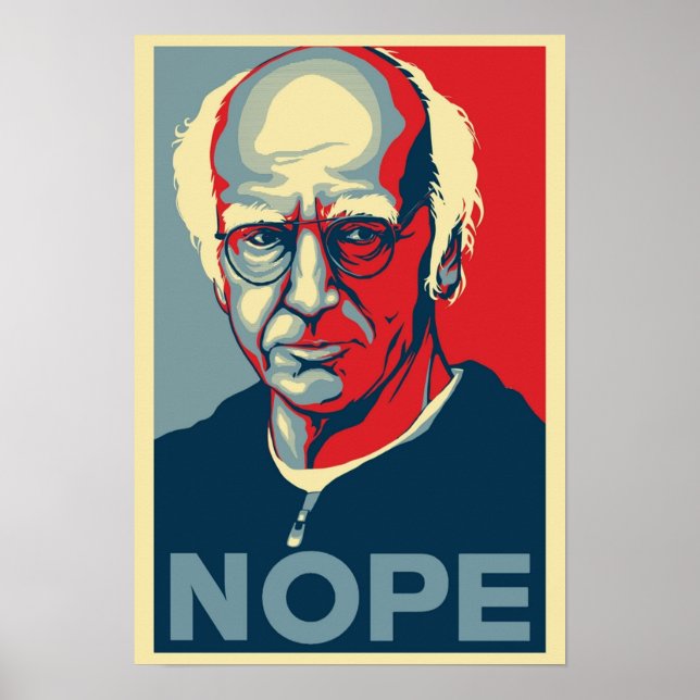Poster Larry David NOPE (Devant)