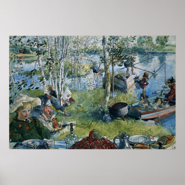 Poster Larsson - Pêche À La Graine (De A Home) (Devant)