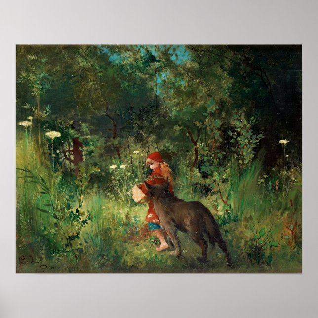 Poster Larsson - Petit chaperon rouge 1881 (Devant)