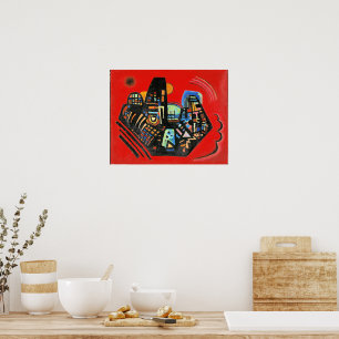 Poster L'art abstrait de Kandinsky, Noir-Rouge,