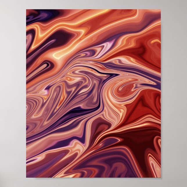 Poster L'art abstrait de la lave (Devant)