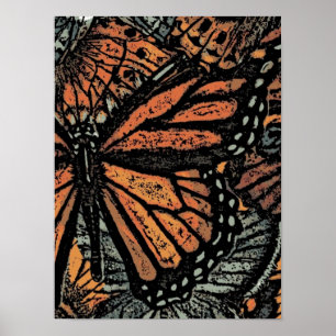 Poster L'art abstrait papillon