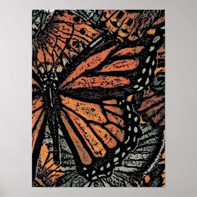 Poster L'art abstrait papillon (Devant)