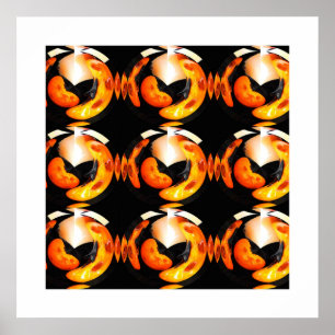 Poster L'art citrouille funky