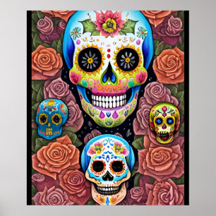Poster L'art crâne à sucre - Célébrer Dia de los Muertos