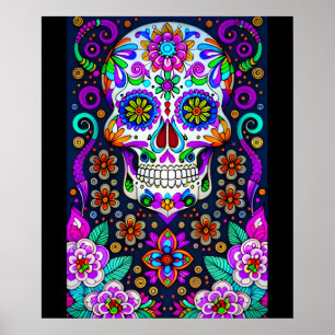 Poster L'art crâne à sucre - La vie dans la mort