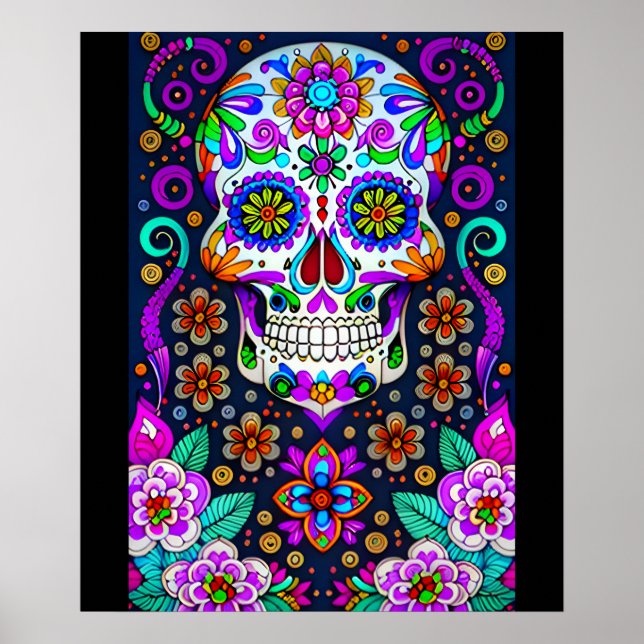 Poster L'art crâne à sucre - La vie dans la mort (Devant)