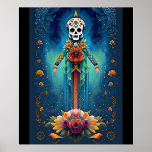 Poster L'art crâne au sucre - Hommage à la tradition mexi