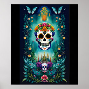 Poster L'art crâne au sucre - Inspiré par les traditions 
