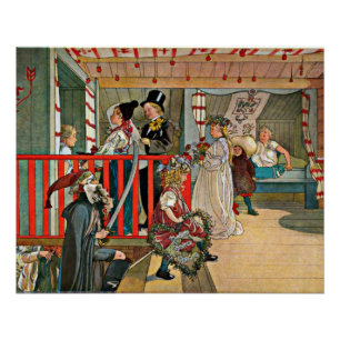 Poster L'art de Carl Larsson : Une journée de célébration