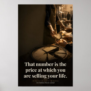 Poster L'art de citation de livre Le Prix de Votre Vie