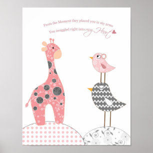 Poster L'art de la crèche des petites filles (enfumé dans