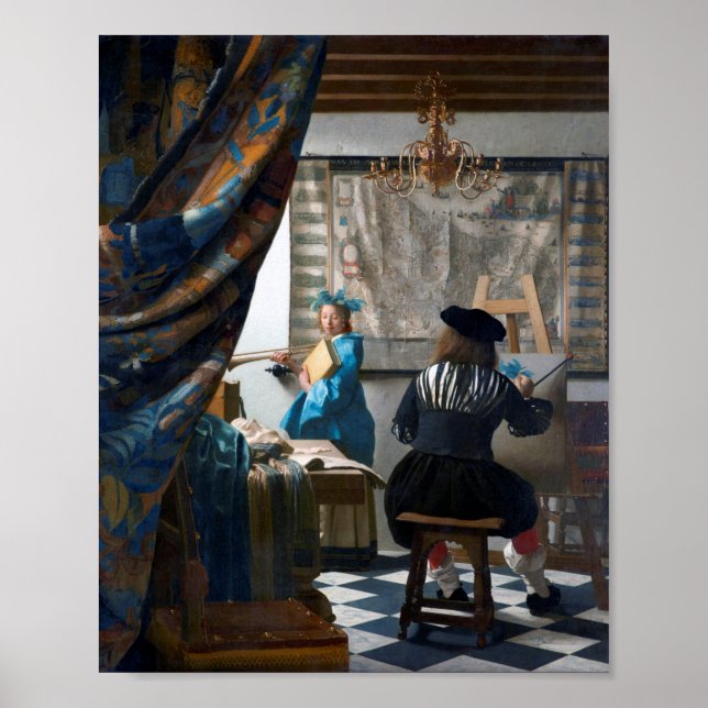 Poster L'art de la peinture, Johannes Vermeer (Devant)